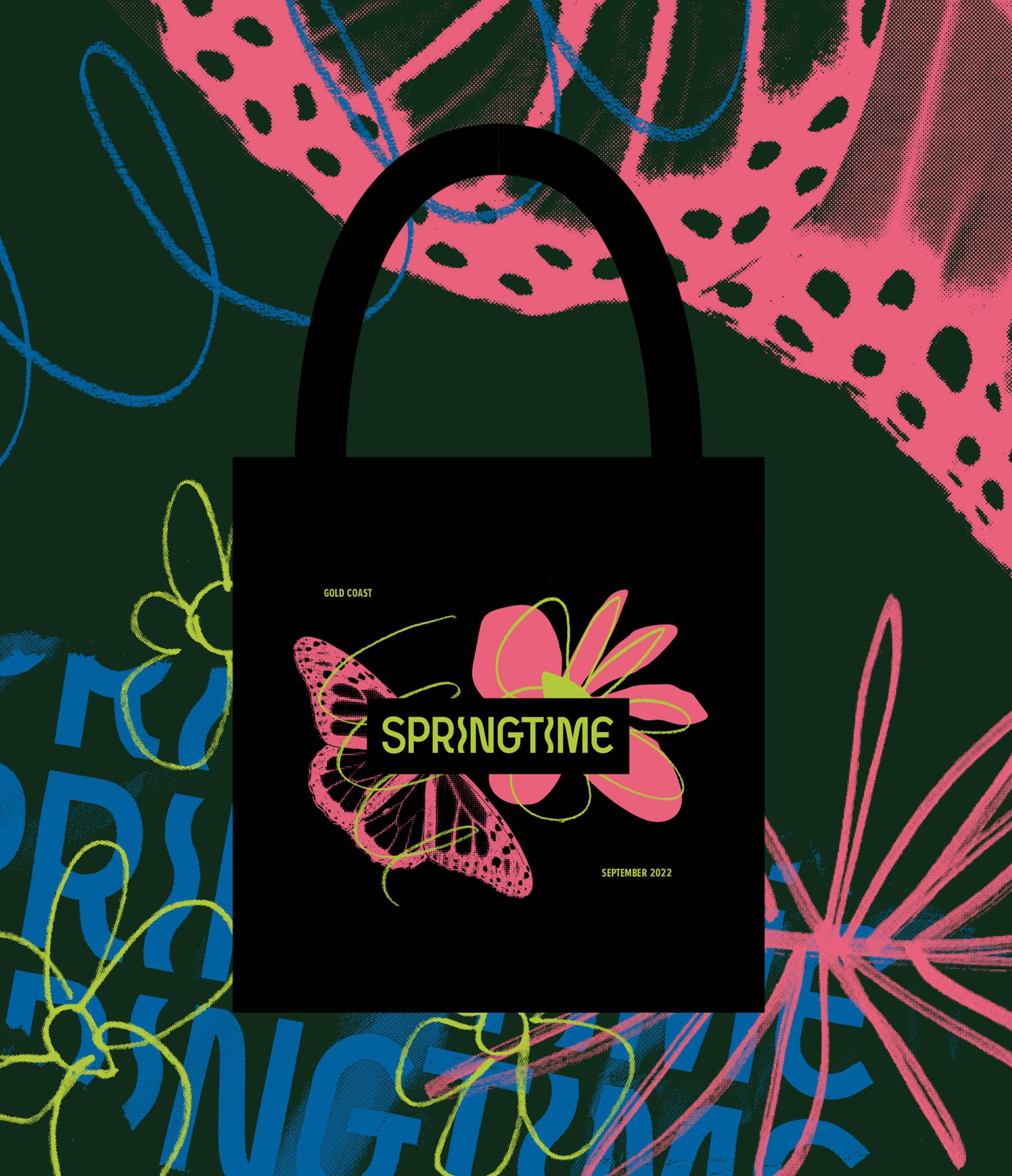 Tote bag design for SpringTime Festival Gold Coast 2-4 September 2022