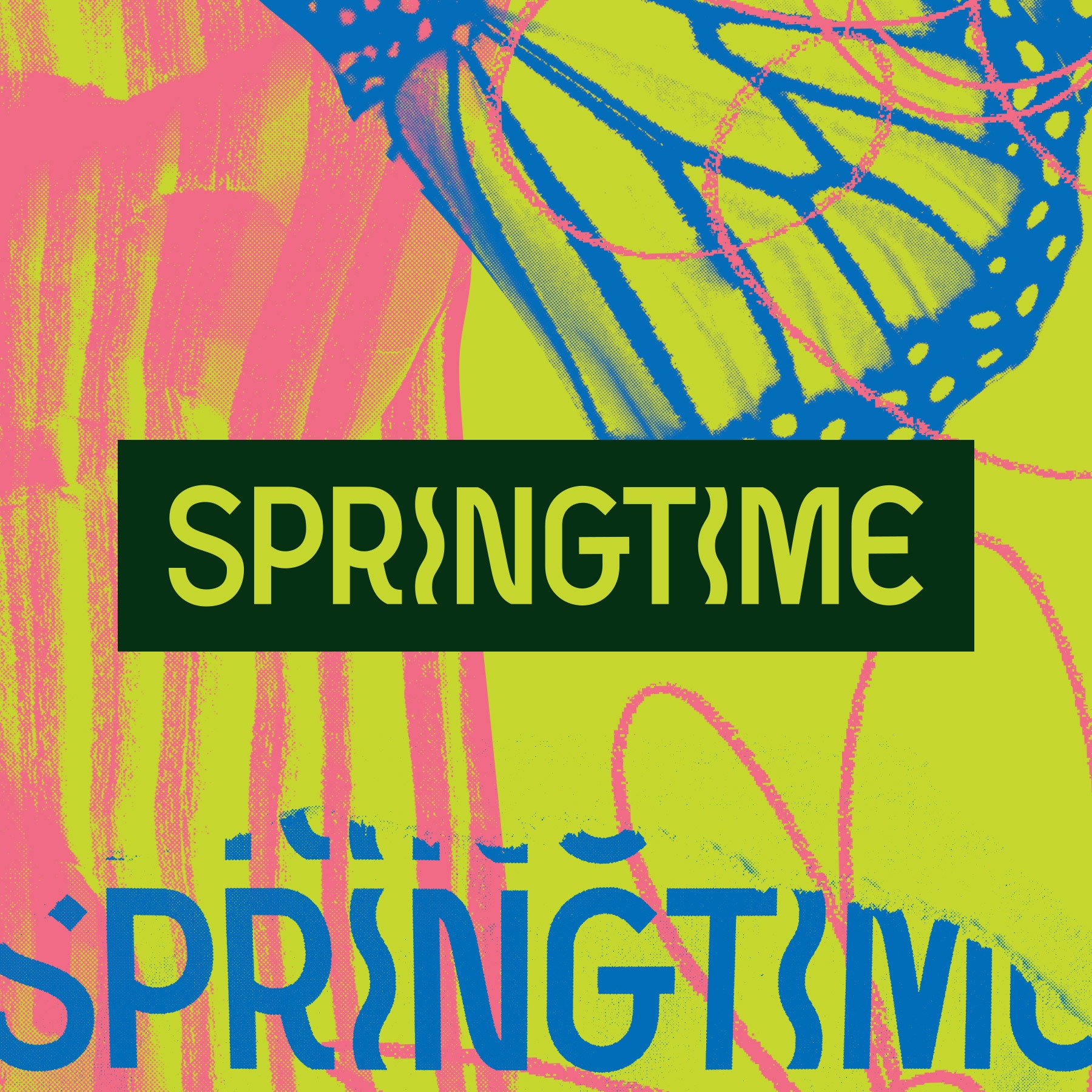 Springtime logo on graphical elements